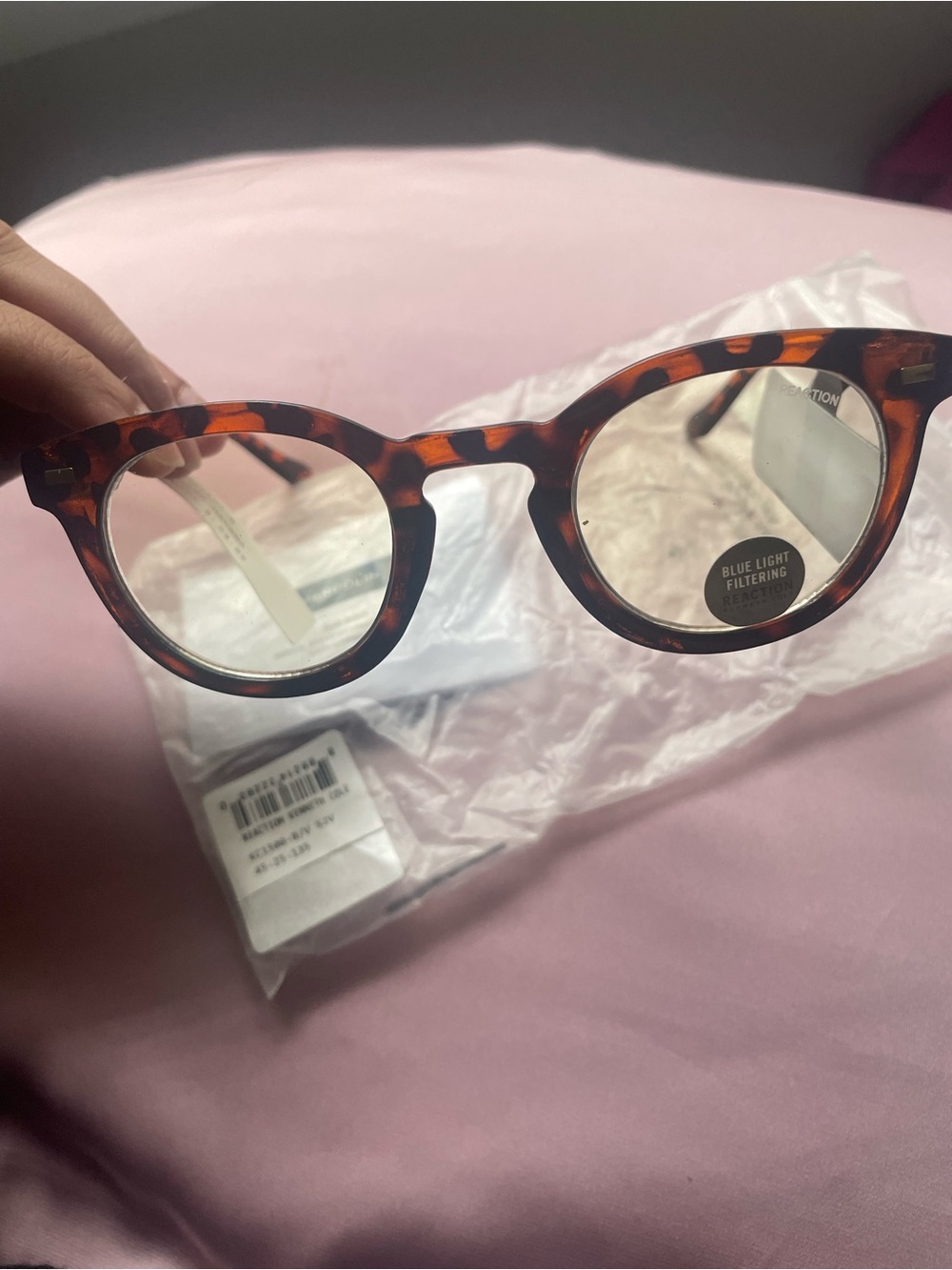 NWT Kenneth Cole Tortoiseshell Round Eyewear in Brown and Amber